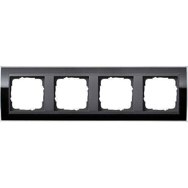 Gira Abdeckrahmen 4fach klar schwarz 0214738